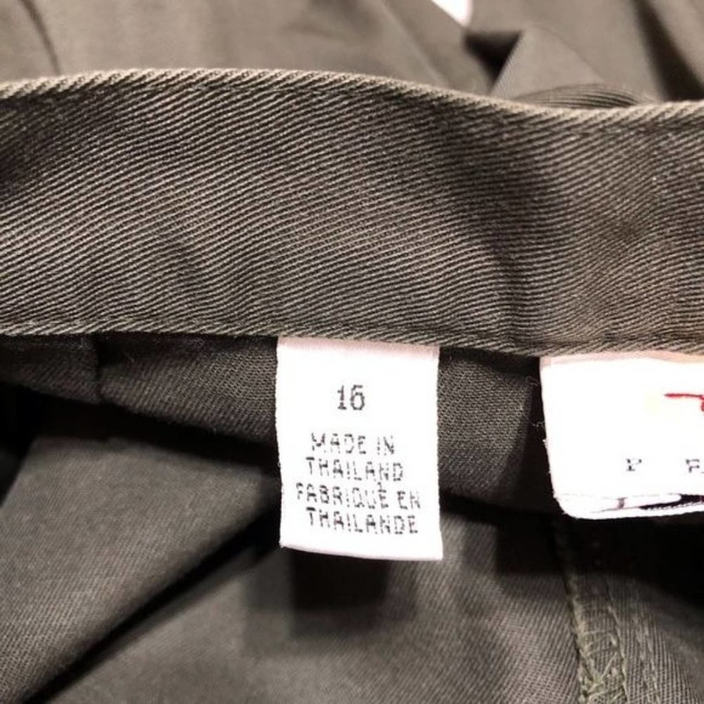 Talbots Womens Patns 16 Petite Dark Green Chino Slacks - Picture 5 of 5